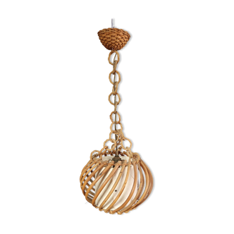 Vintage rattan pendant lamp