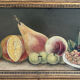 Old oil painting still life Flemish fruits