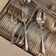Cutlery set in silver plated metal, silver, 37 pieces.