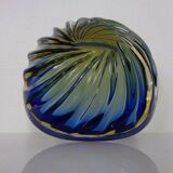 Blue Brown Sommerso Murano Glass Bowl or Ashtray by Flavio Poli, Italy, 1960s