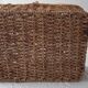 Old rectangular basket in wicker, rattan and woven straw