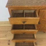 Dresser solid oak compass feet, 50s