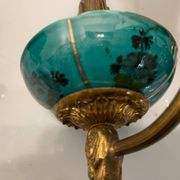 Brass Ceramic Sconces Set of 2 1940’s