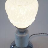 Lampe créa marbre et verre Clichy