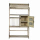 Kitchen furniture old metal patine white casse