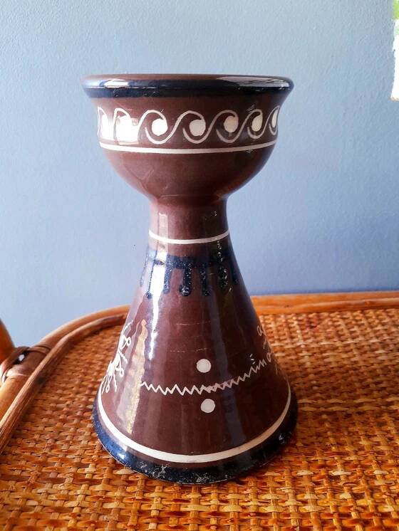 1960s ceramic candlestick