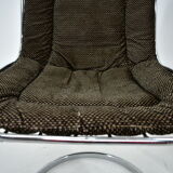 Set of four chrome dining chairs, italy, 1970s