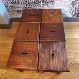 Set of 6 farm/workshop stools