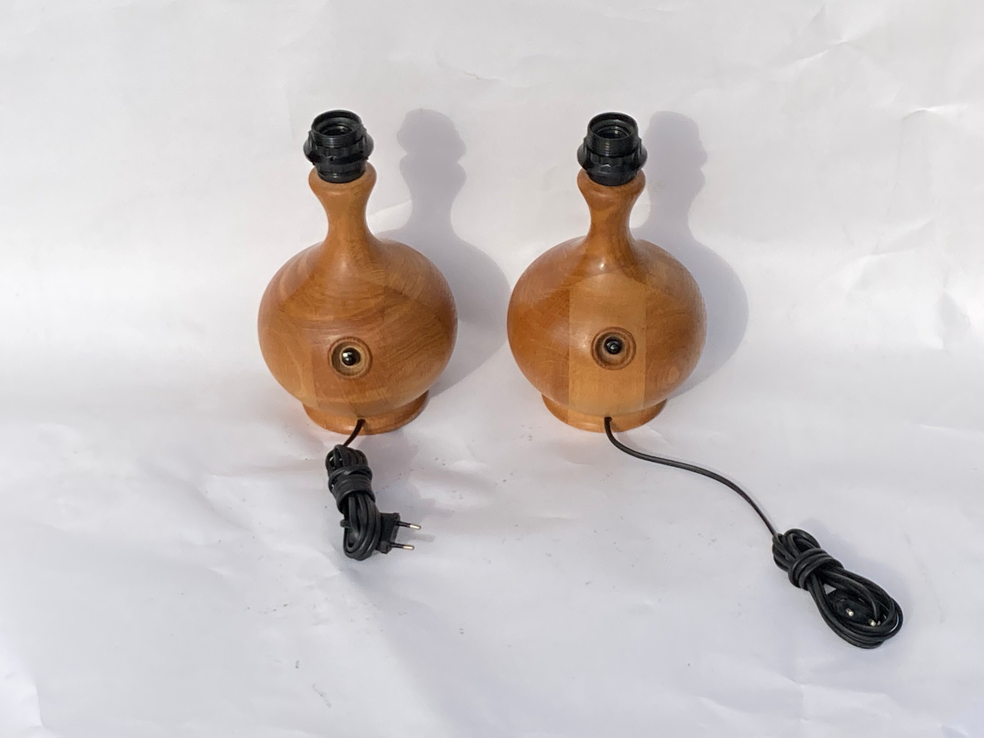 Pair of teak table lamps by Dyrlund, Denmark 1960s-1970s