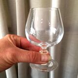 Suite of 6 glasses with crystal cognac