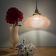 Suspension lampshade vintage art deco in pink frosted glass