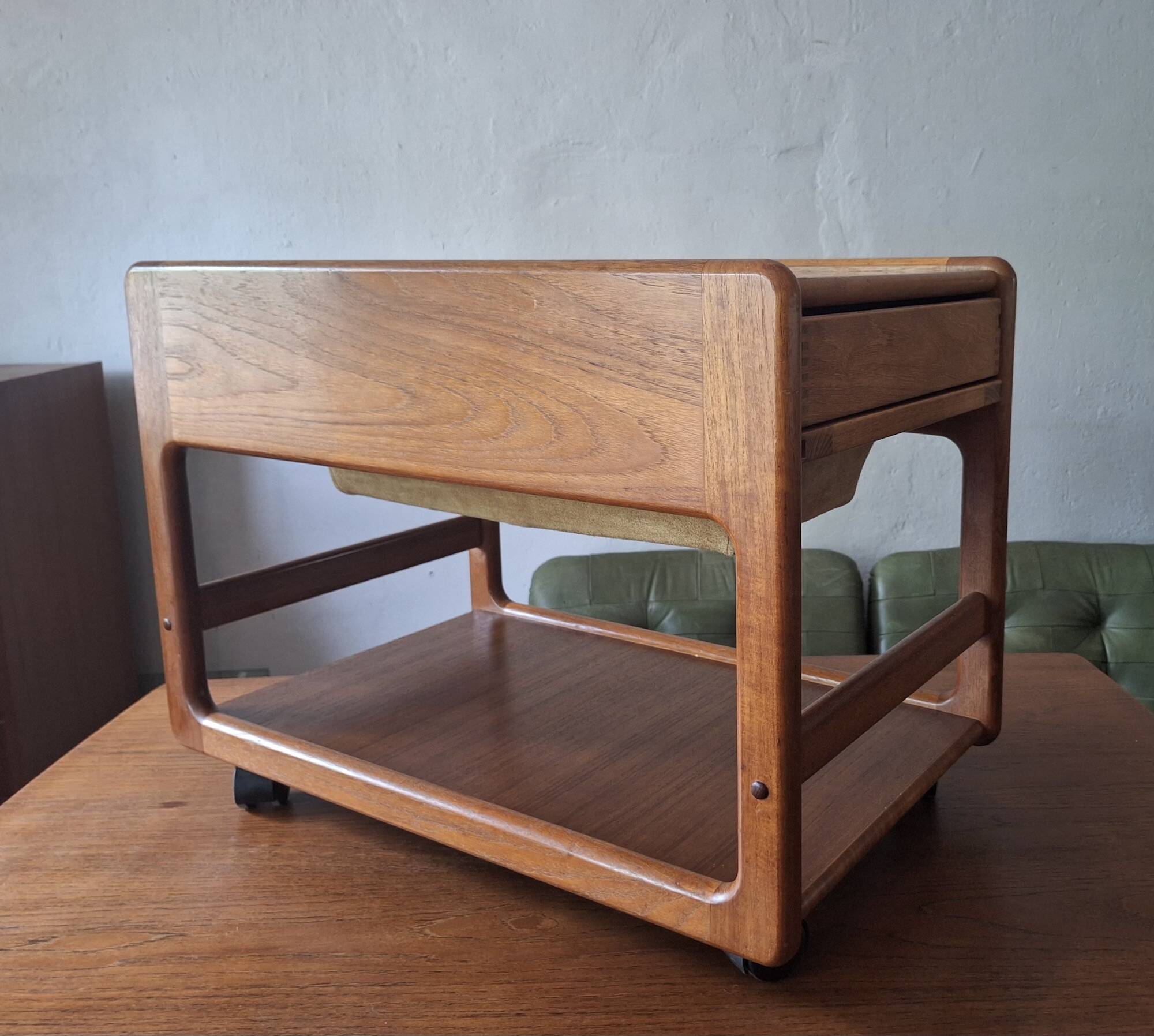 Vildbjerg teak multifunction serving bar cart, Denmark 1960s