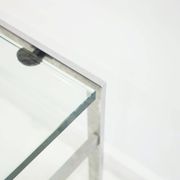 Table basse en acier et verre de Preben Fabricius et Jørgen Kastholm