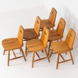 Ensemble de six rares chaises à repas « Pirtti » par Eero Aarnio pour Laukaan Puu