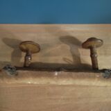 Coat rack wood 2 hooks