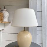 Earthenware lamp, fabric cable, fabric lampshade