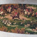 Vintage coffee table hunting scene