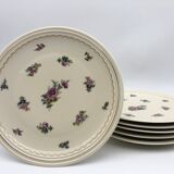 6 flat plates "A.Lanternier & Cie" Limoges