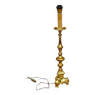 Candlestick mounted as a lamp