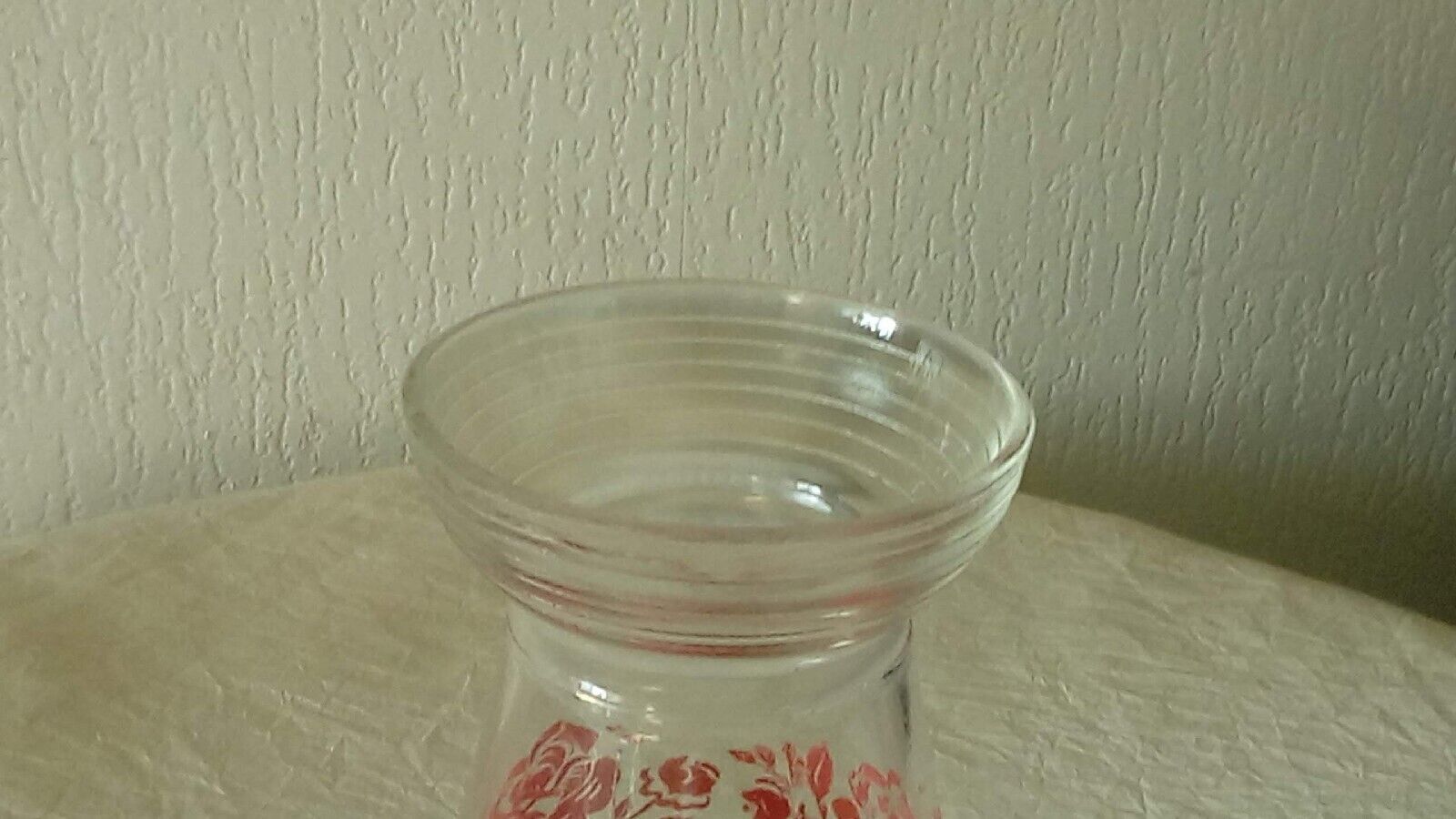 Hyacinth vase in glass decoration grave years 1950