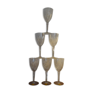 6 verres a eau cristal