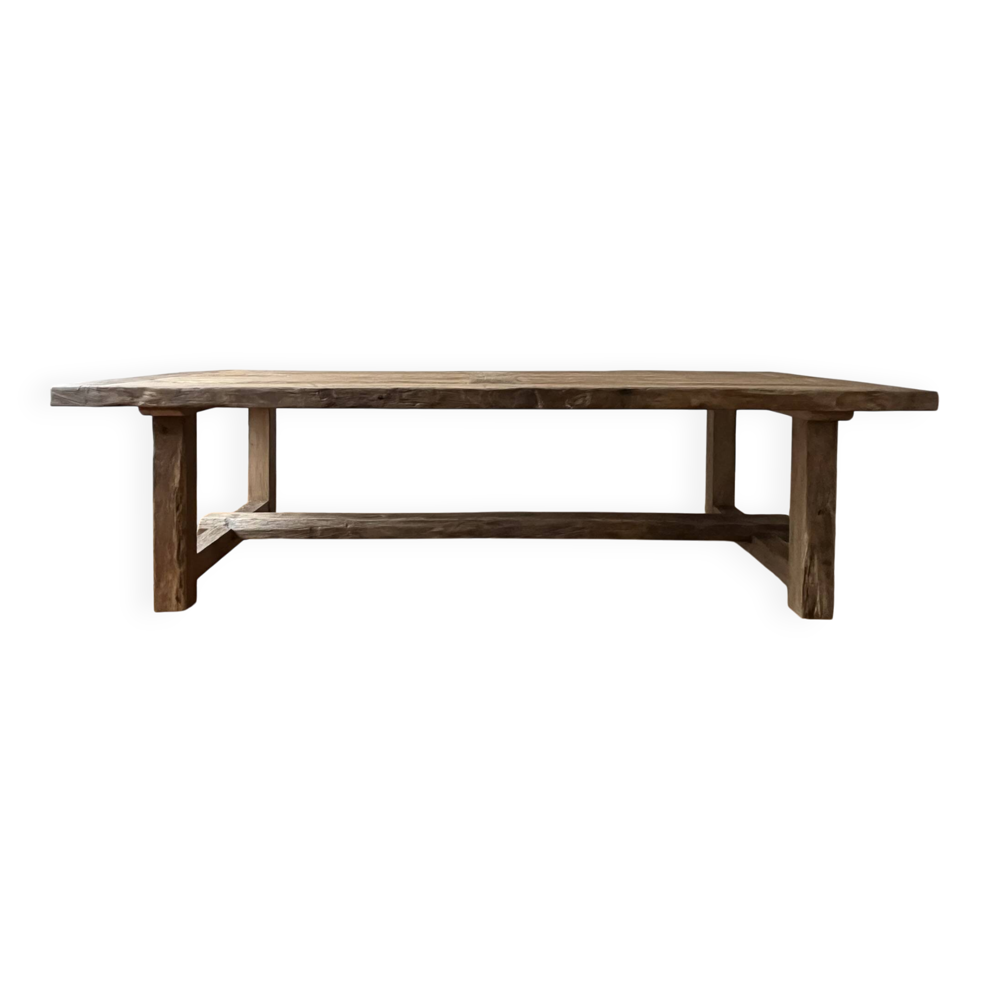 Kingstone farmhouse table in antique solid oak