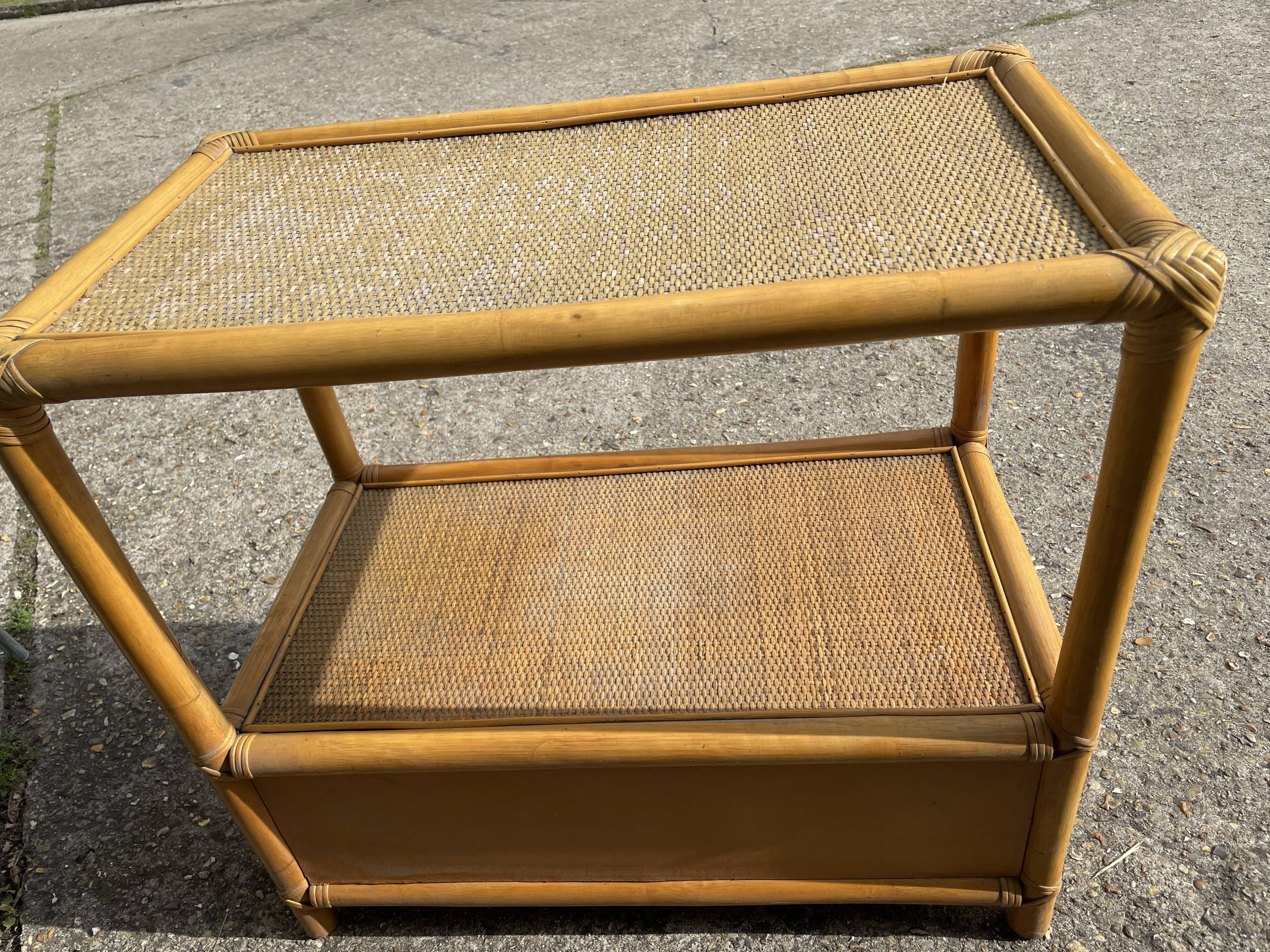 Low rattan furniture