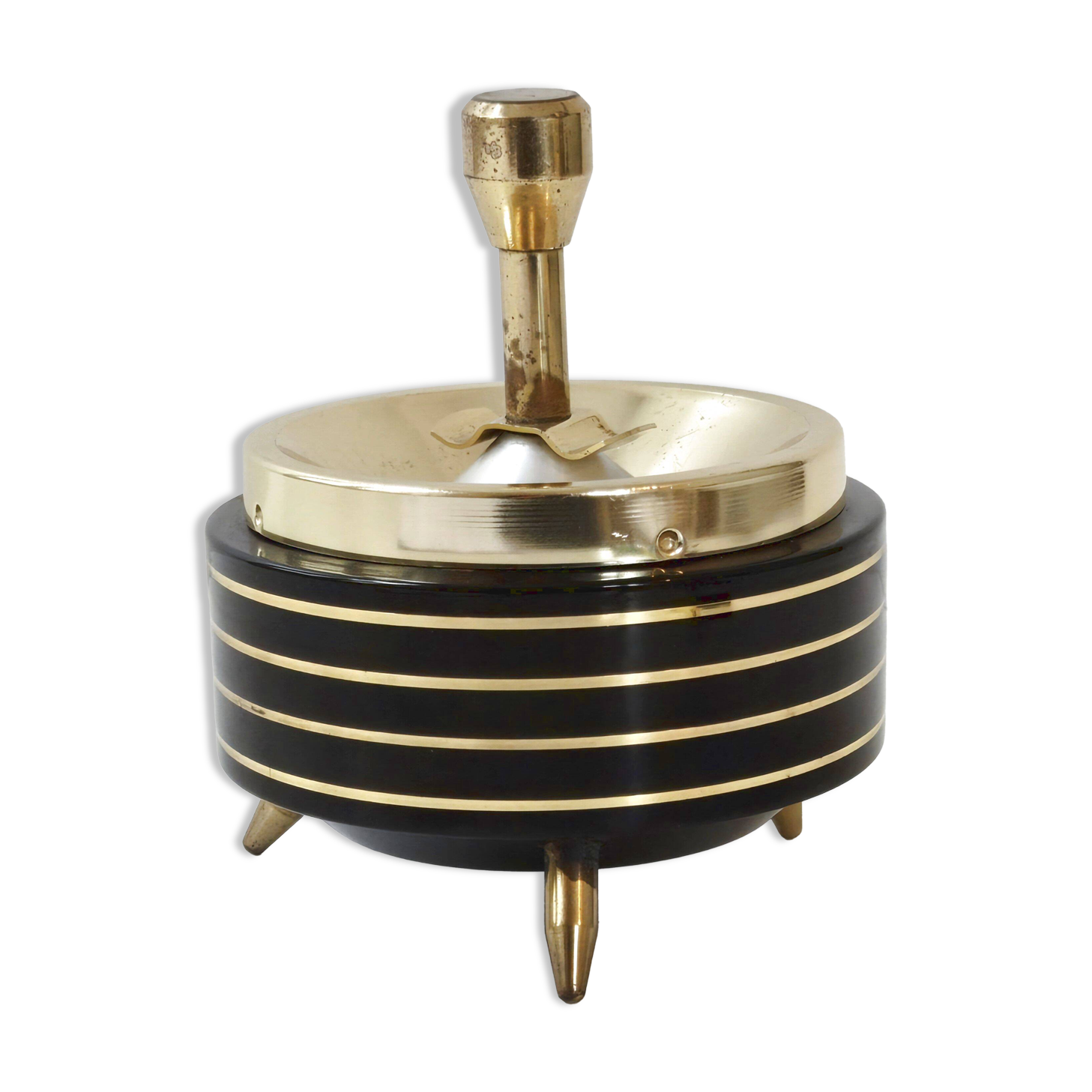 Vintage 1950s tripod ashtray