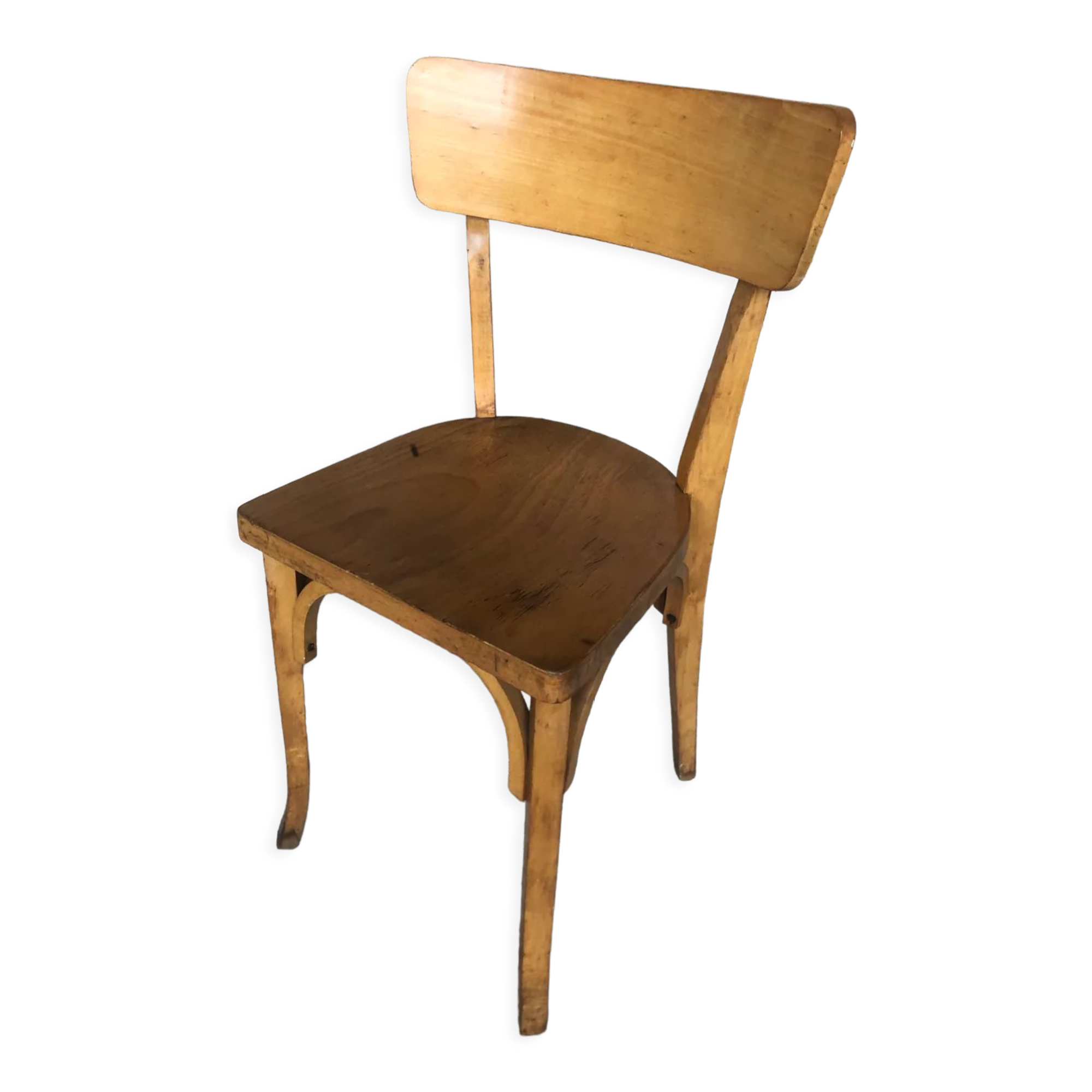 Chaise bistrot en bois clair vintage