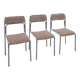 Space Age set 3x Bauhaus chromen buisframe stoelen