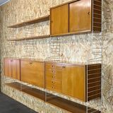 60s 70s teak string shelf module by Kajsa & Nils "Nisse" Strinning Sweden 60s