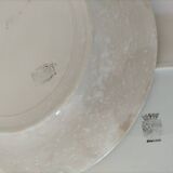 Duo d'assiettes en terre de fer Onnaing – décor bleu et rouge 19ème siècle