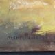 Oil painting on cardboard: cart in the countryside