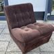 Fauteuil relax vintage en velours côtelé