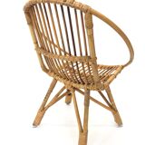 Rohe rattan vintage high chair by Rohe Noordwolde