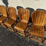 Rattan and chestnut living room