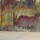oil on canvas signed César Belotti (1914-1995) village autumn period