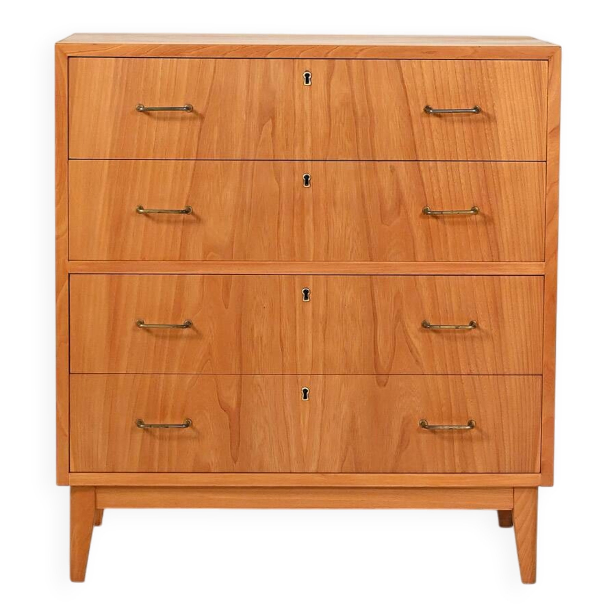Scandinavian elm chest of drawers, 1950s