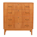 Scandinavian elm chest of drawers, 1950s