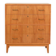 Scandinavian elm chest of drawers, 1950s