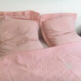 Old pink sheet and its 2 pillowcases