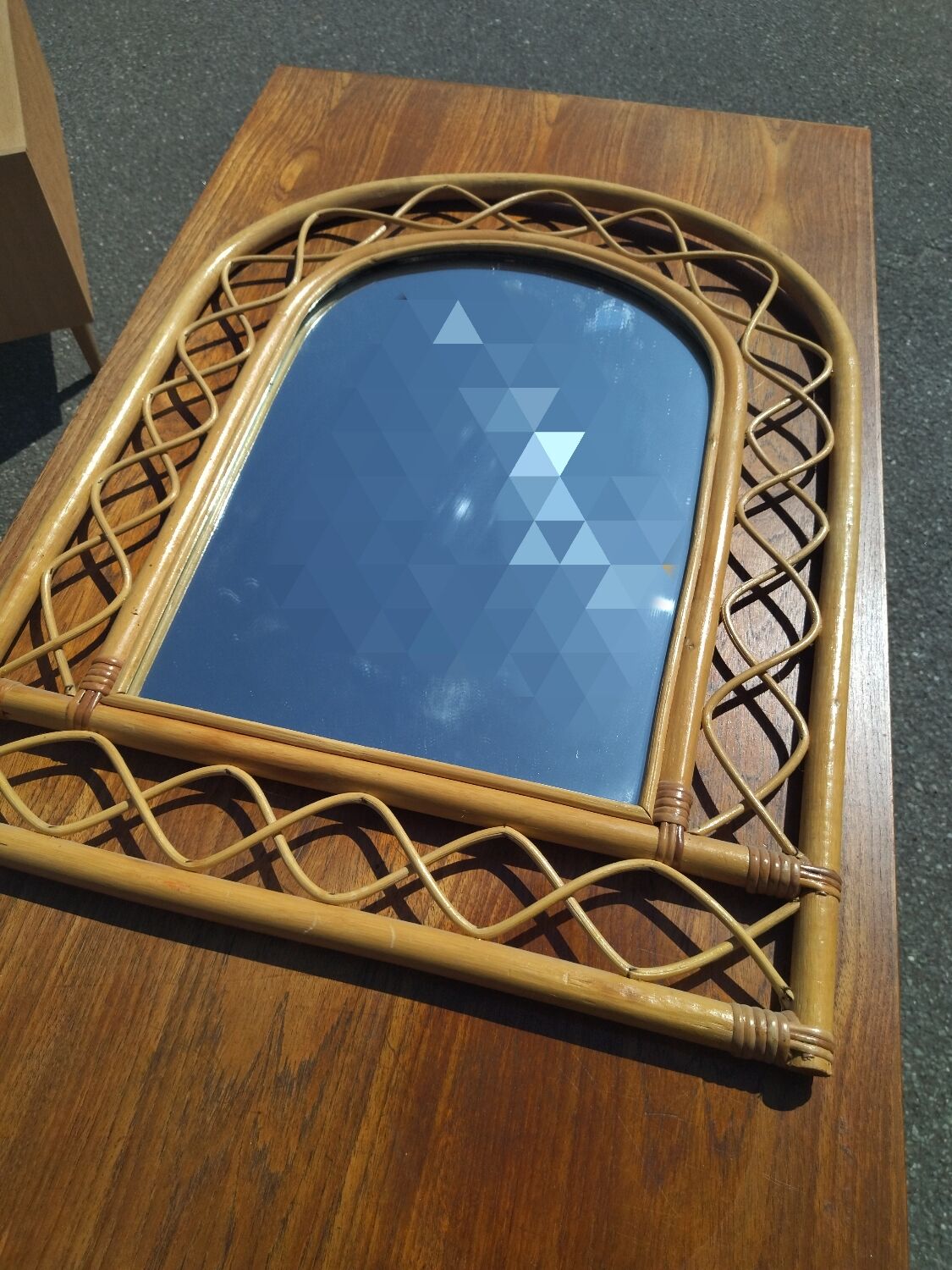 Bamboo arch mirror
