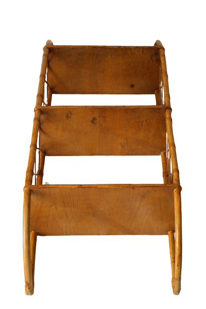 Vintage wall shelf 60's bamboo wicker