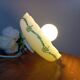 White opaline handkerchief pendant or portable lamp, vintage 1920