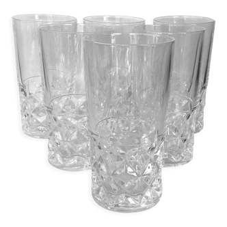 Verres à whisky longdrink en cristal taille diamant