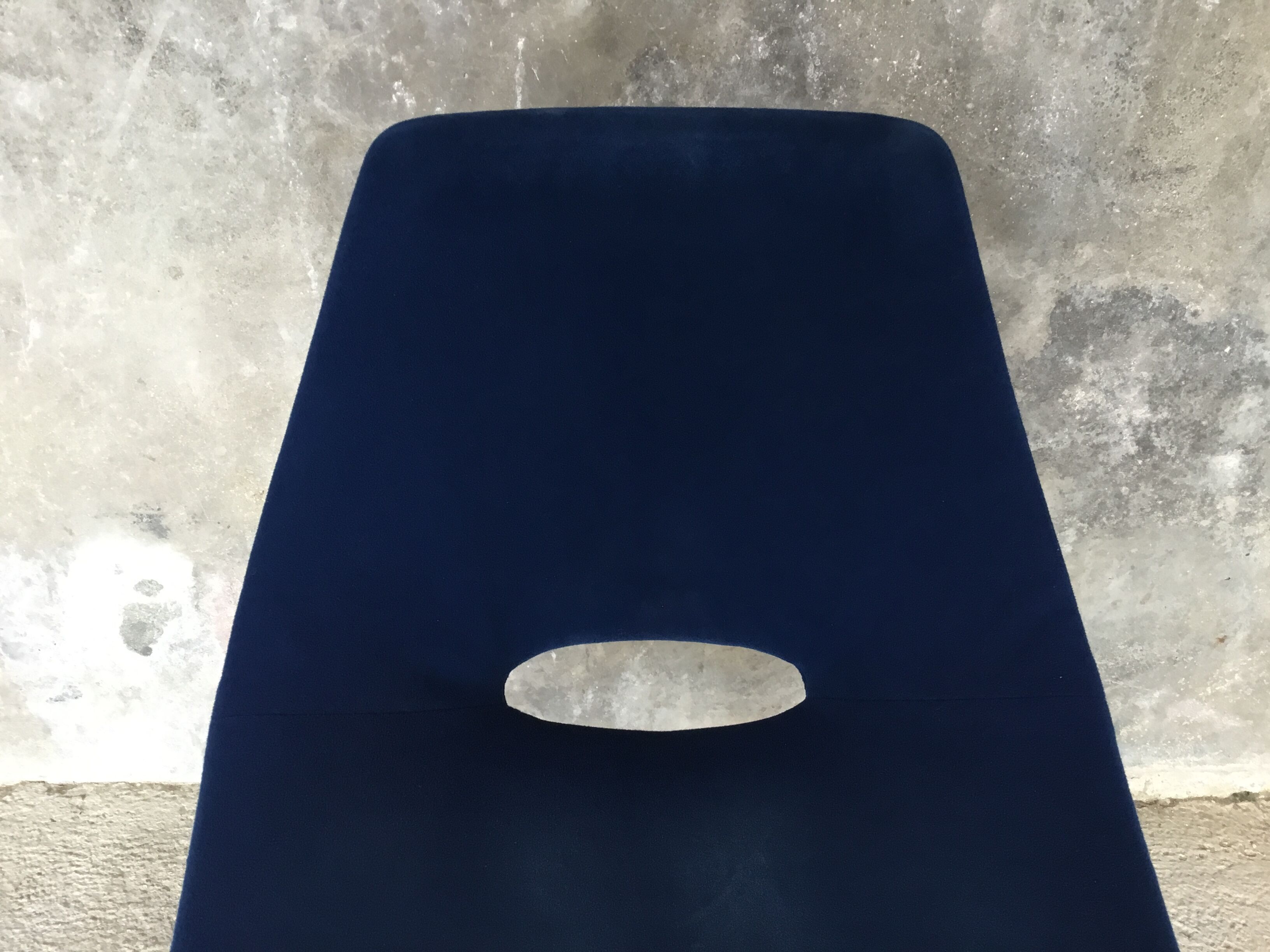 Barrel chair by Pierre Guariche - stainless steel base