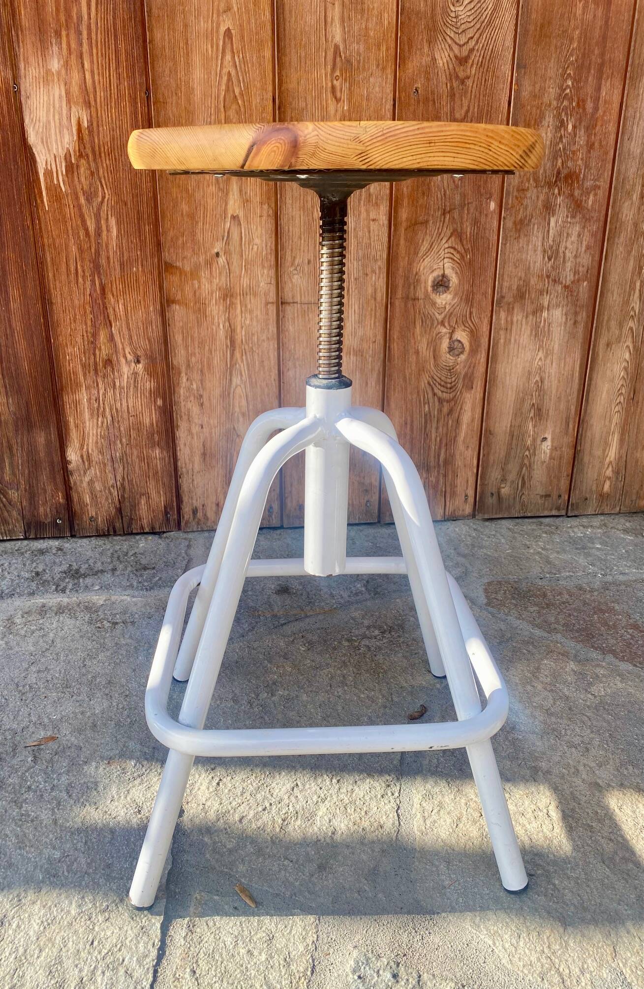 Vintage adjustable swivel stool