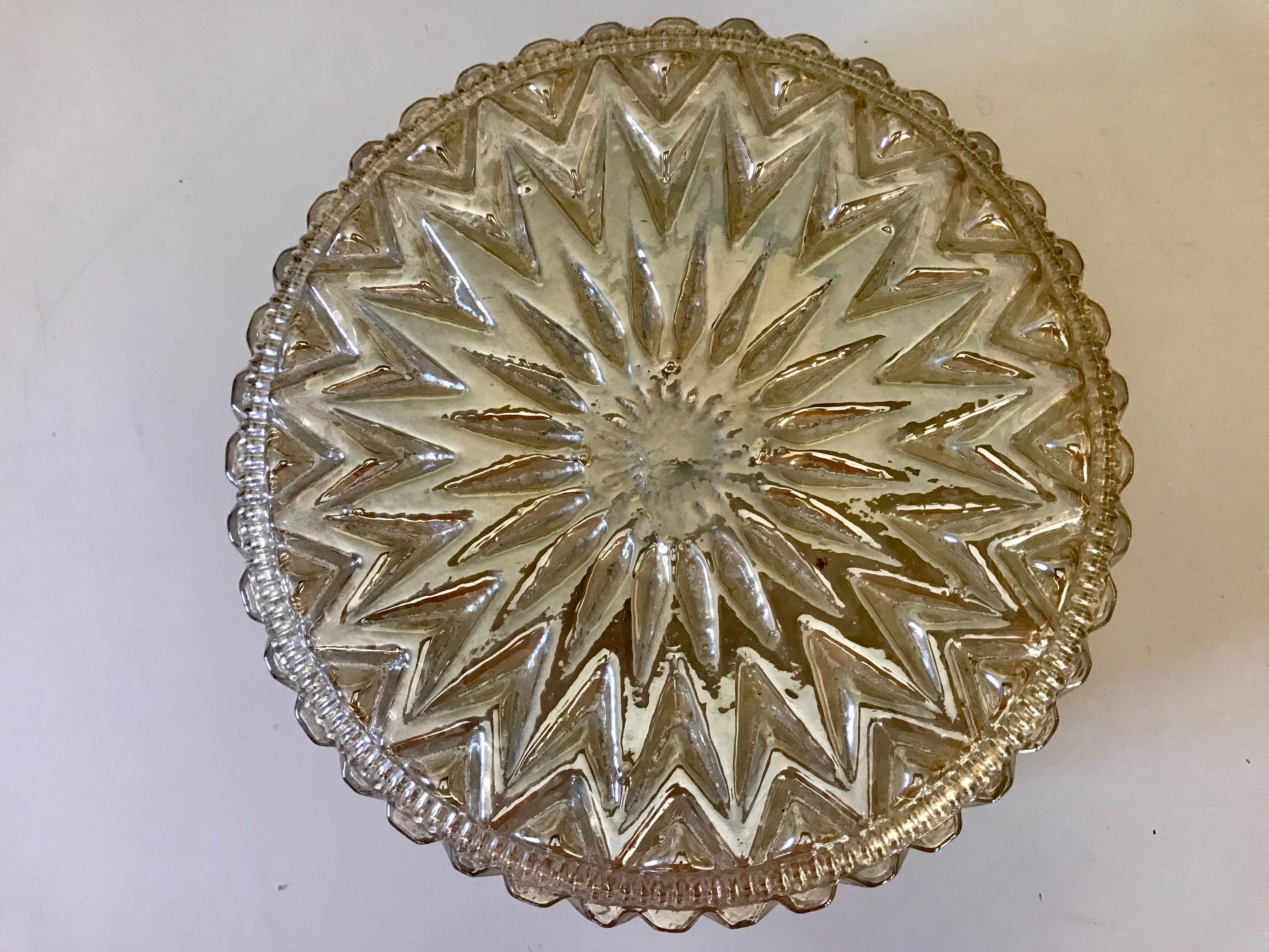 Vintage iridescent amber ceiling