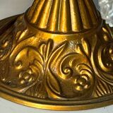 Pair of antique chandeliers, in brass with cut glass pendants, early 20th century