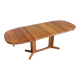Vintage Danish oval extendable dining table solid teak